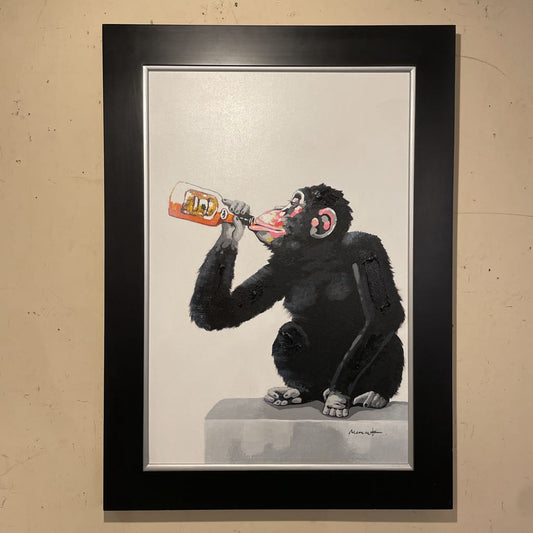 Guzzling Chimp Painting (M) ART