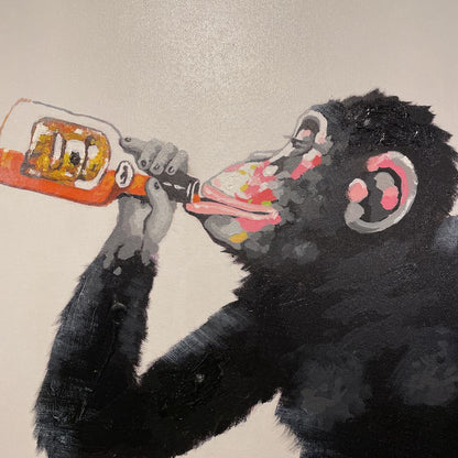 Guzzling Chimp Painting (M)