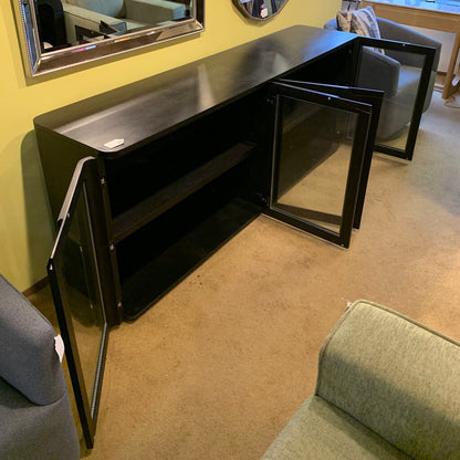 Very Dark brown 4 Glass Door Sideboard