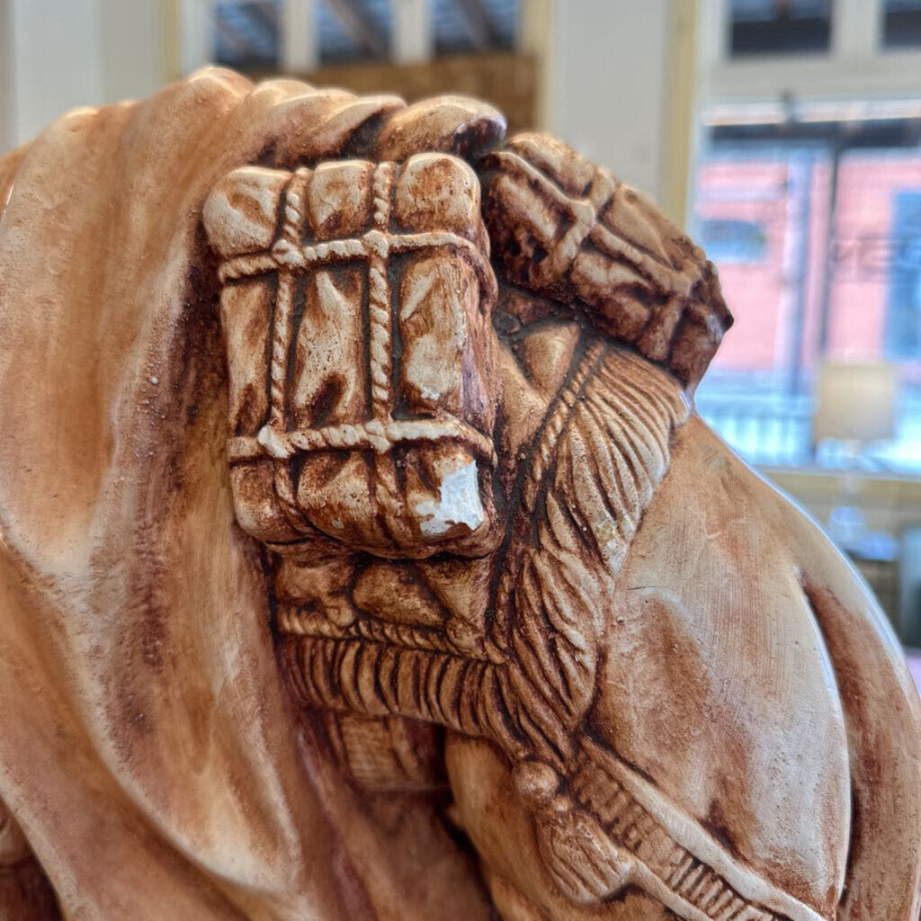 Wooden sculpture with intricate details