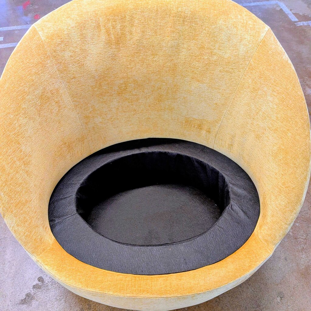 Yellow Storage Swivel Chair