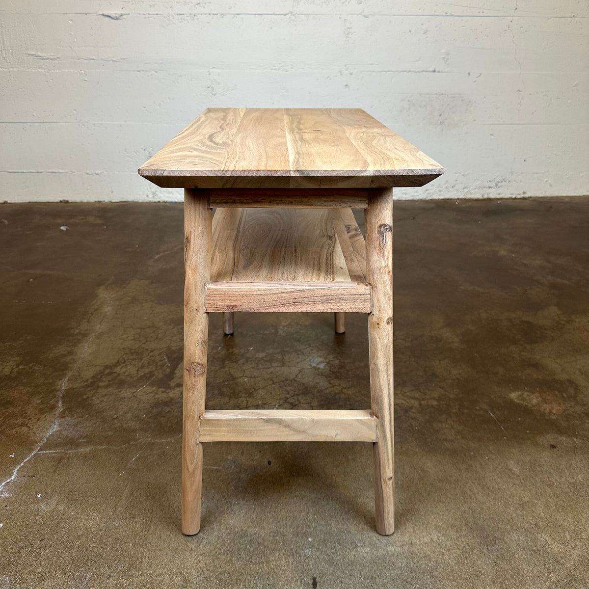 Natural Acacia Recliner Table C SIDE TABLES