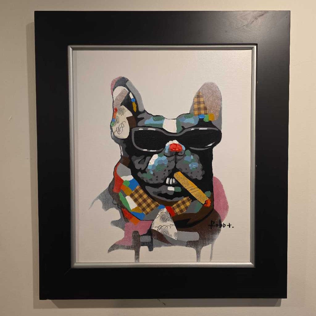 Cool Frenchie w/ a Stogie (sm) ART