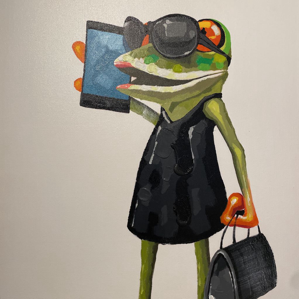Fashion Frog on Her Phone (med)