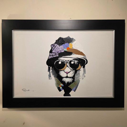 Helmet Wearin' Cool Cat (med) ART