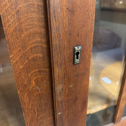 Close-up of a wooden door with a keyhole