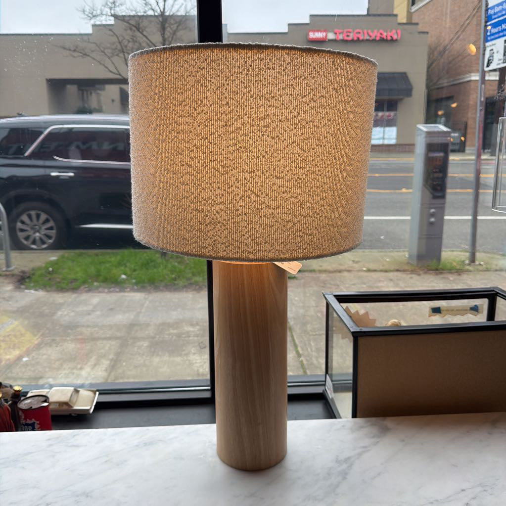 Contemporary Natural Rubberwood Table Lamp LAMPS