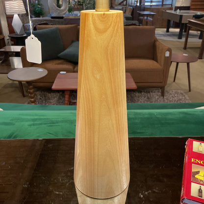 Tapered Natural Rubberwood Table Lamp LAMPS