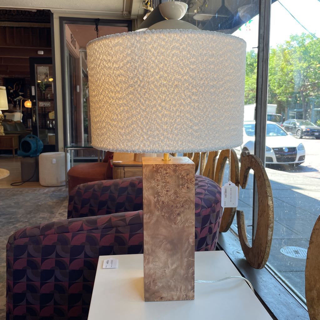 Burled Veneer Table Lamp LAMPS