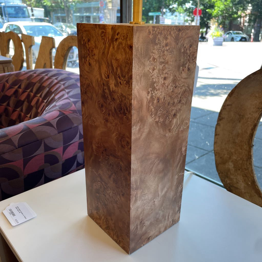 Burled Veneer Table Lamp LAMPS