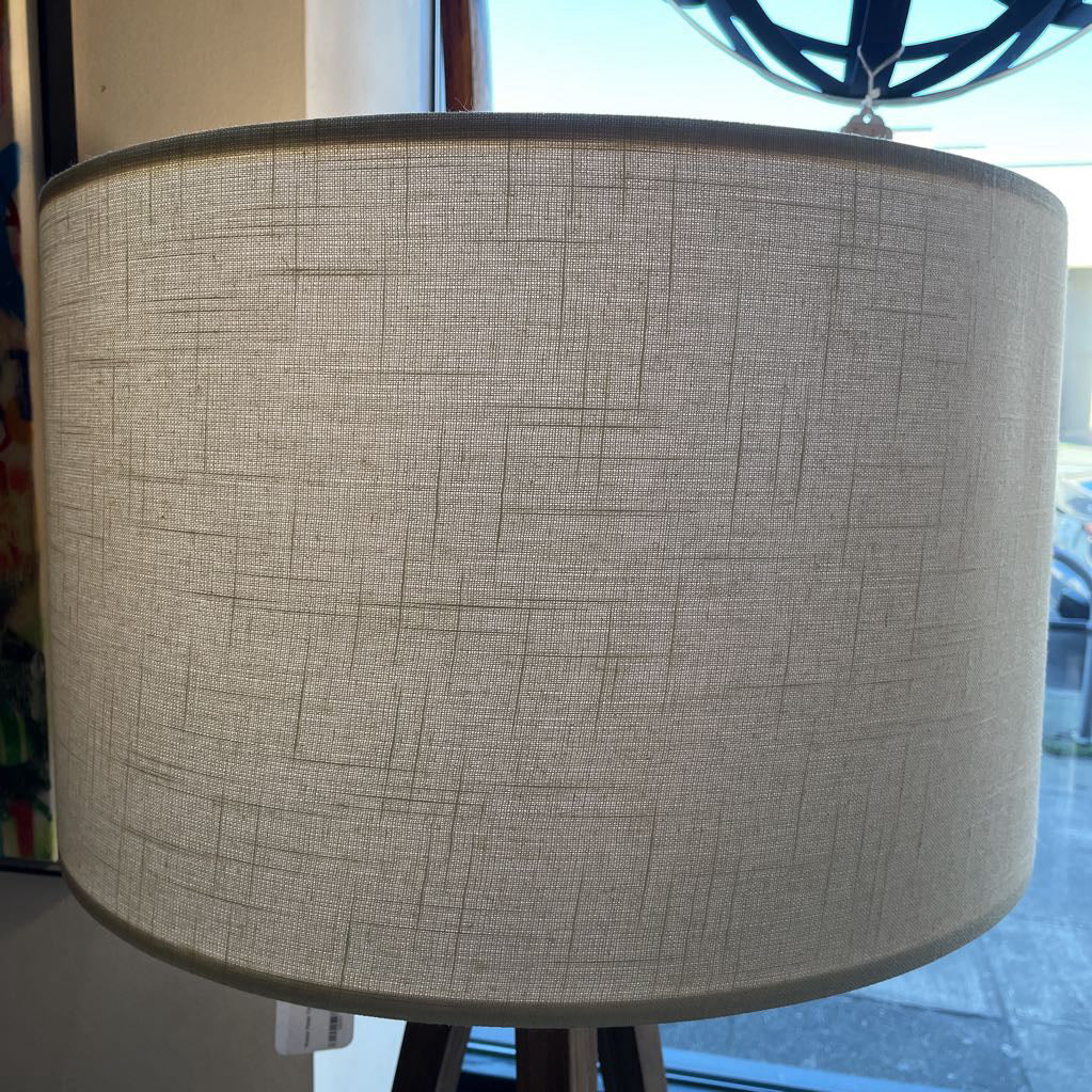 Walnut Finish Tripod Floor Lamp LAMPS