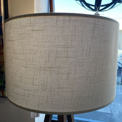 Walnut Finish Tripod Floor Lamp LAMPS
