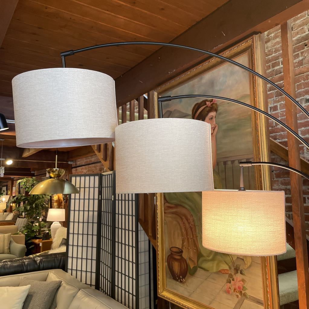 Black 3-arm Arc Lamp LAMPS