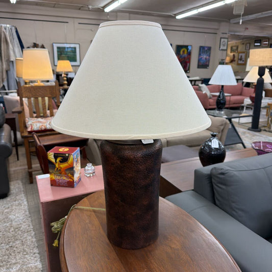 Dimpled Copper Table Lamp