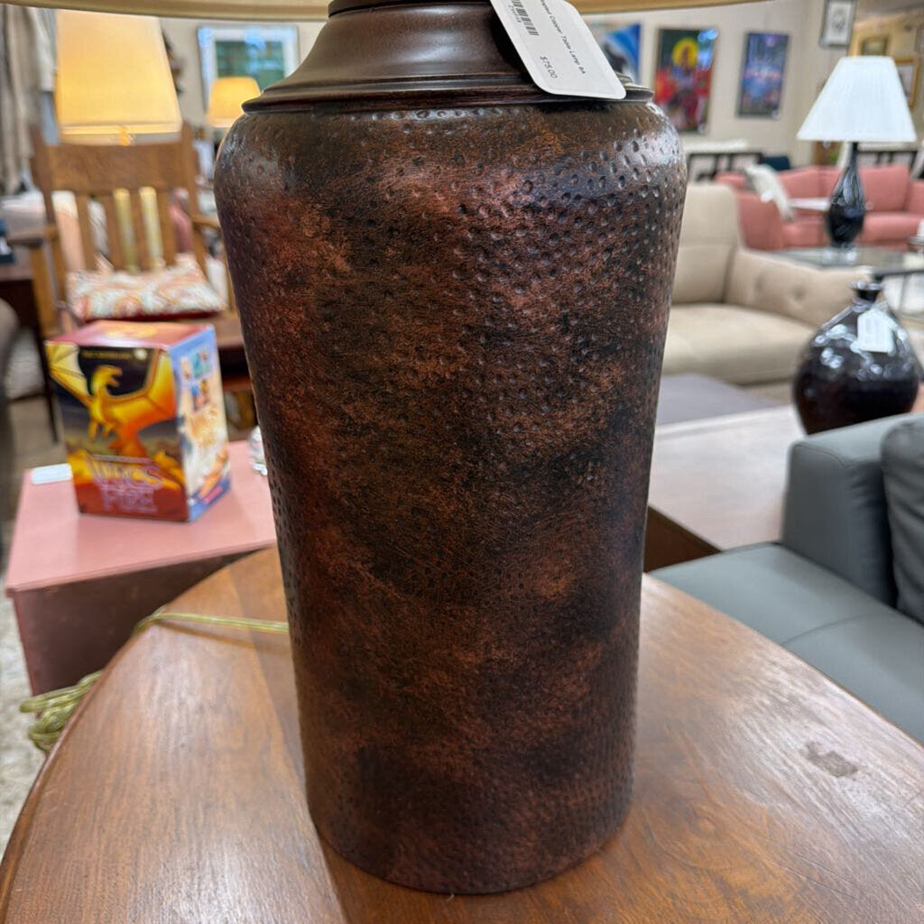 Dimpled Copper Table Lamp