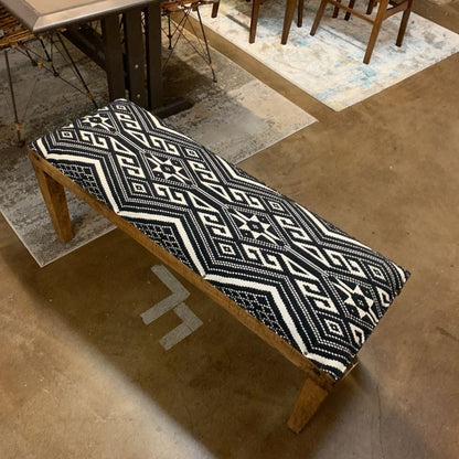 Black & White Pattern Bench C ACCENT BENCHES