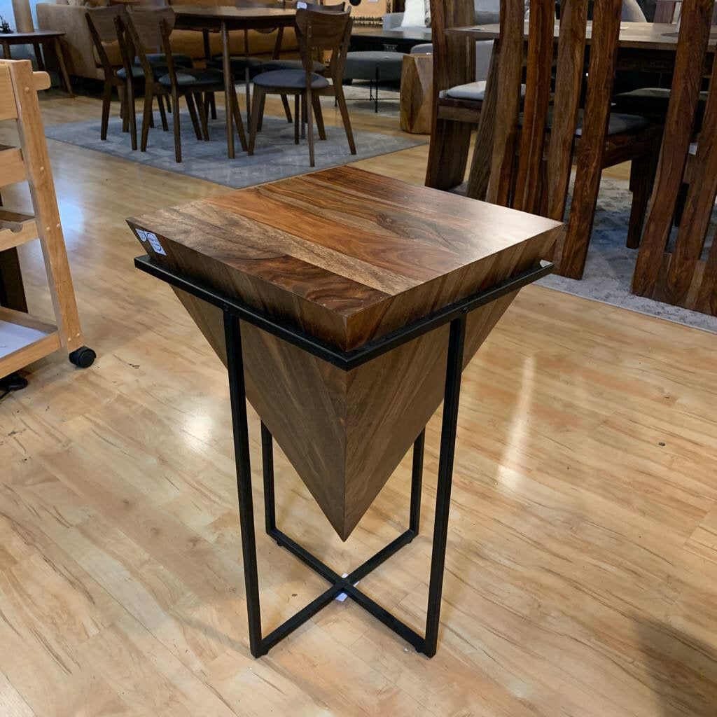Sheesham Pyramid Accent Table