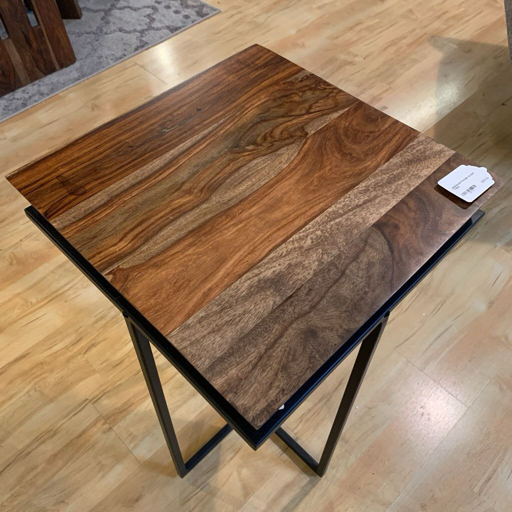 Sheesham Pyramid Accent Table