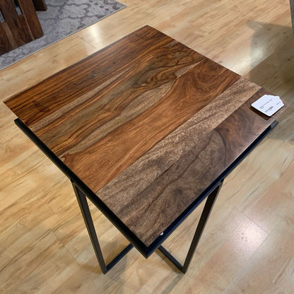 Sheesham Pyramid Accent Table