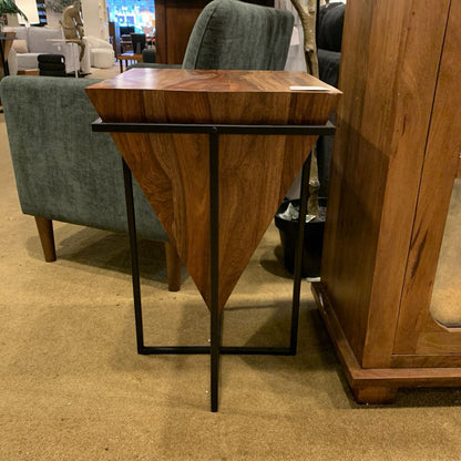 Sheesham Pyramid Accent Table