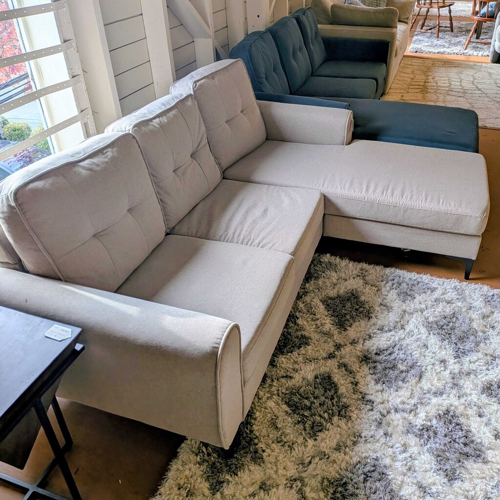 Slate Chaise white sectional sofa