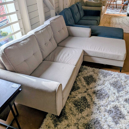 Slate Chaise white sectional sofa