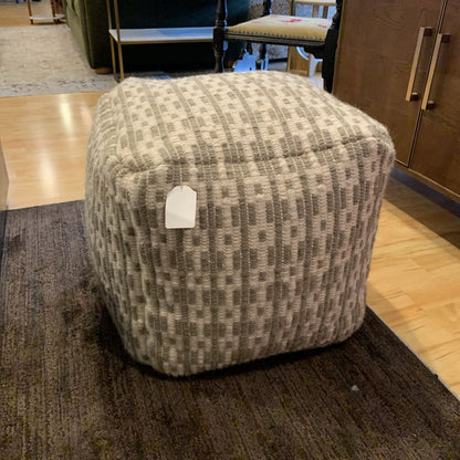 Square Patterned Pouf