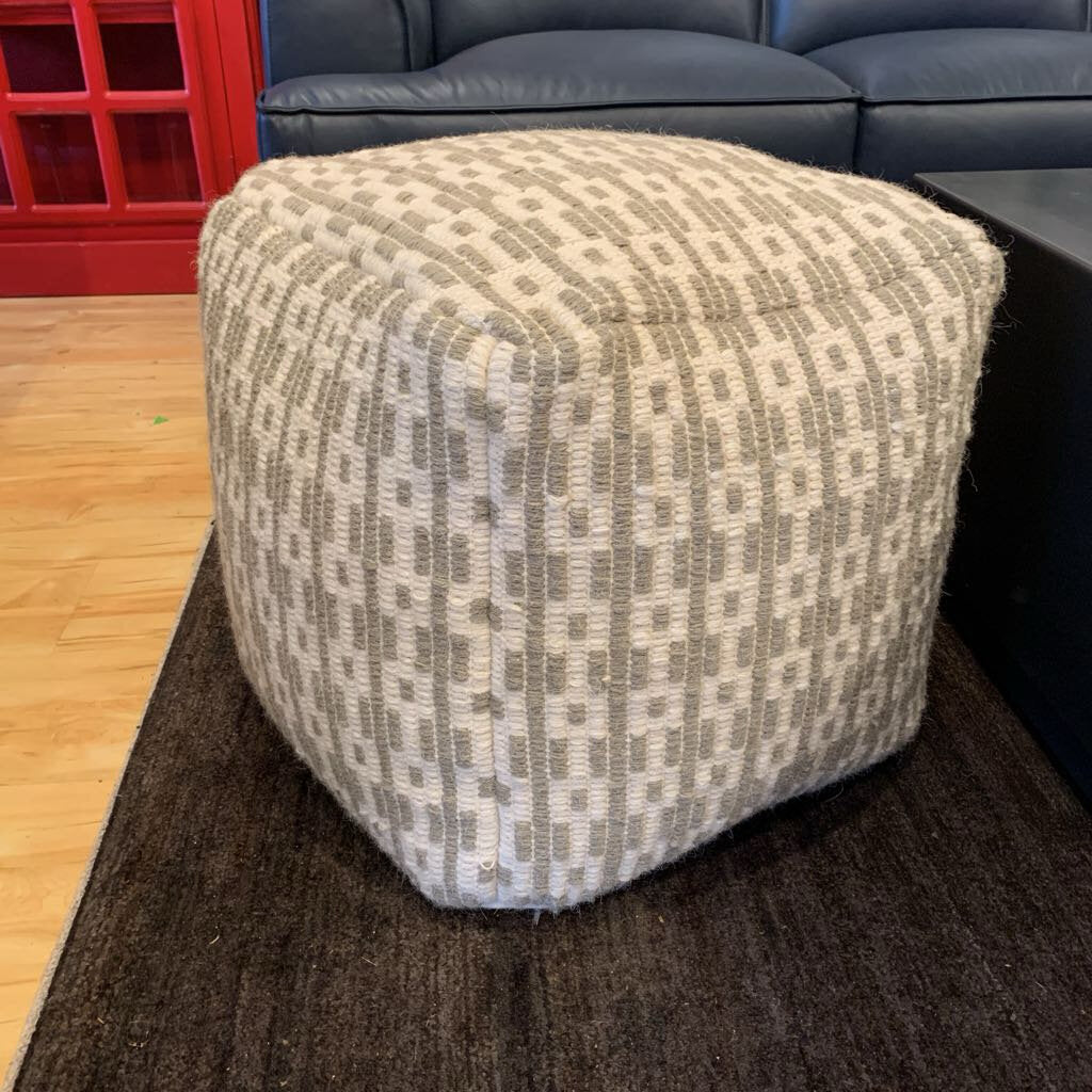 Square Patterned Pouf
