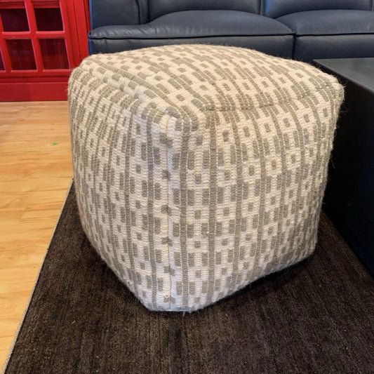 Square Patterned Pouf