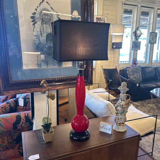 Tall Bright Red Lamp