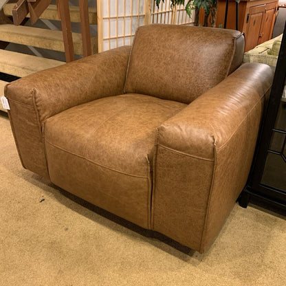 Premium Chestnut Leather Chair