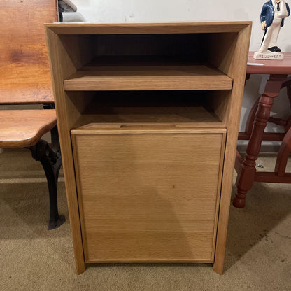 Oak File Cabinet with Shelf