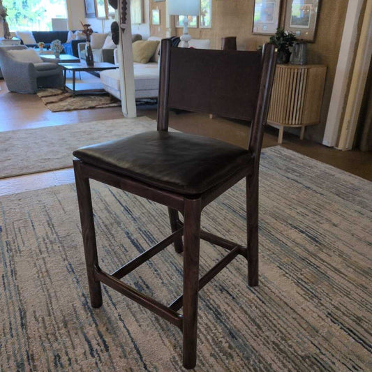 Avon Counter / Walnut Maple Brown Leather