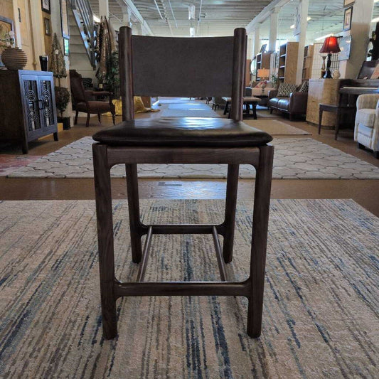 Avon Counter / Walnut Maple Brown Leather