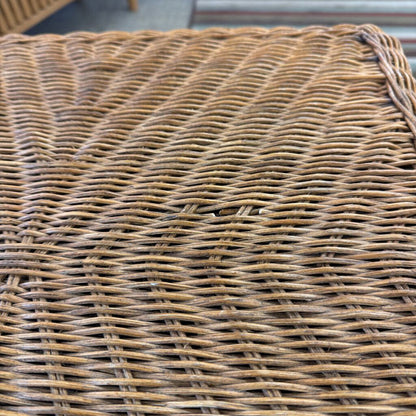 Close-up of a woven wicker surface