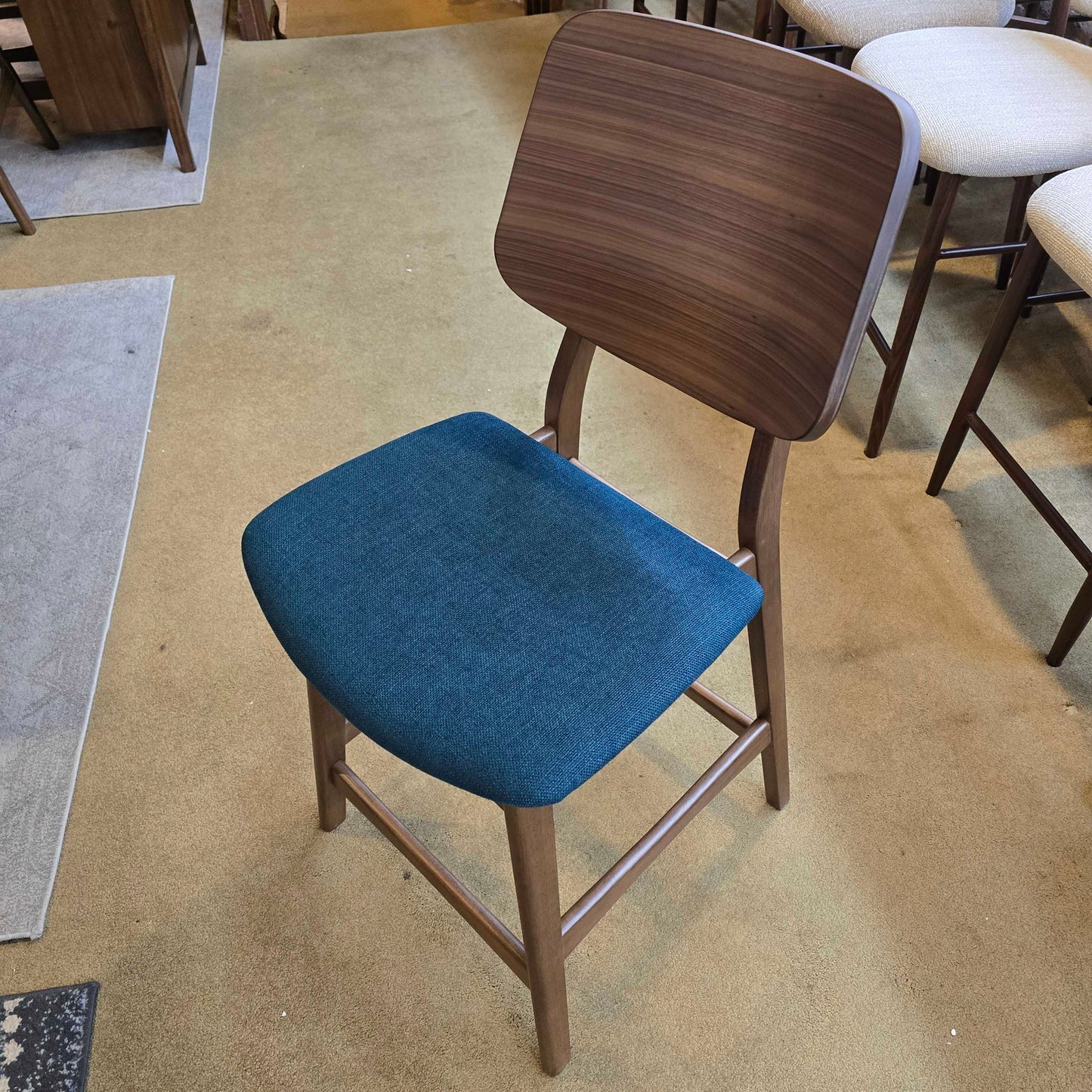 Hoya Teal Cushion Counter Chair