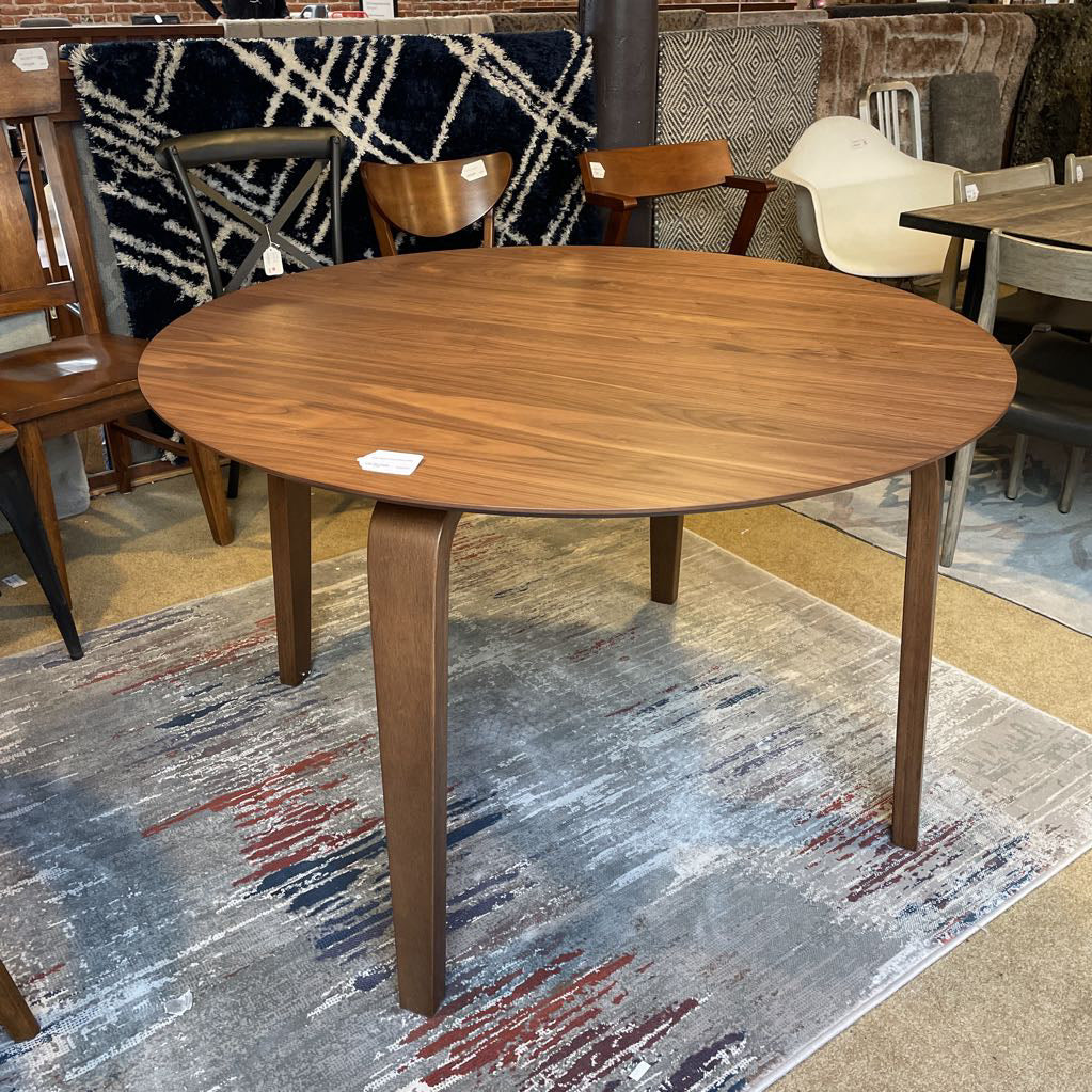 Renee Walnut Round Dining Table C DINING TABLES