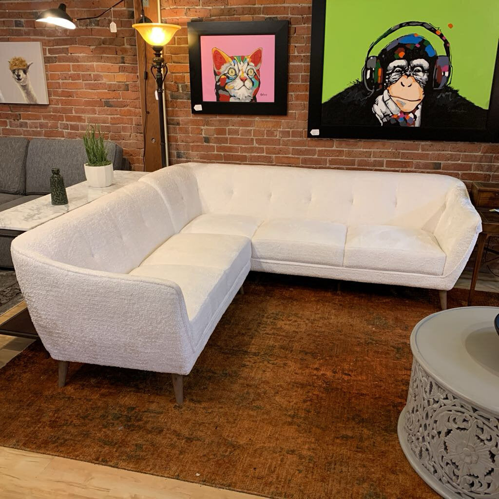 Ivory Curved Sectional