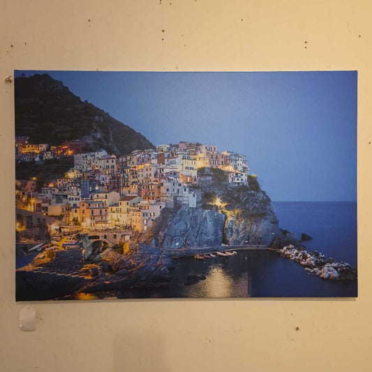 Large Canvas View of Mediterranean Village