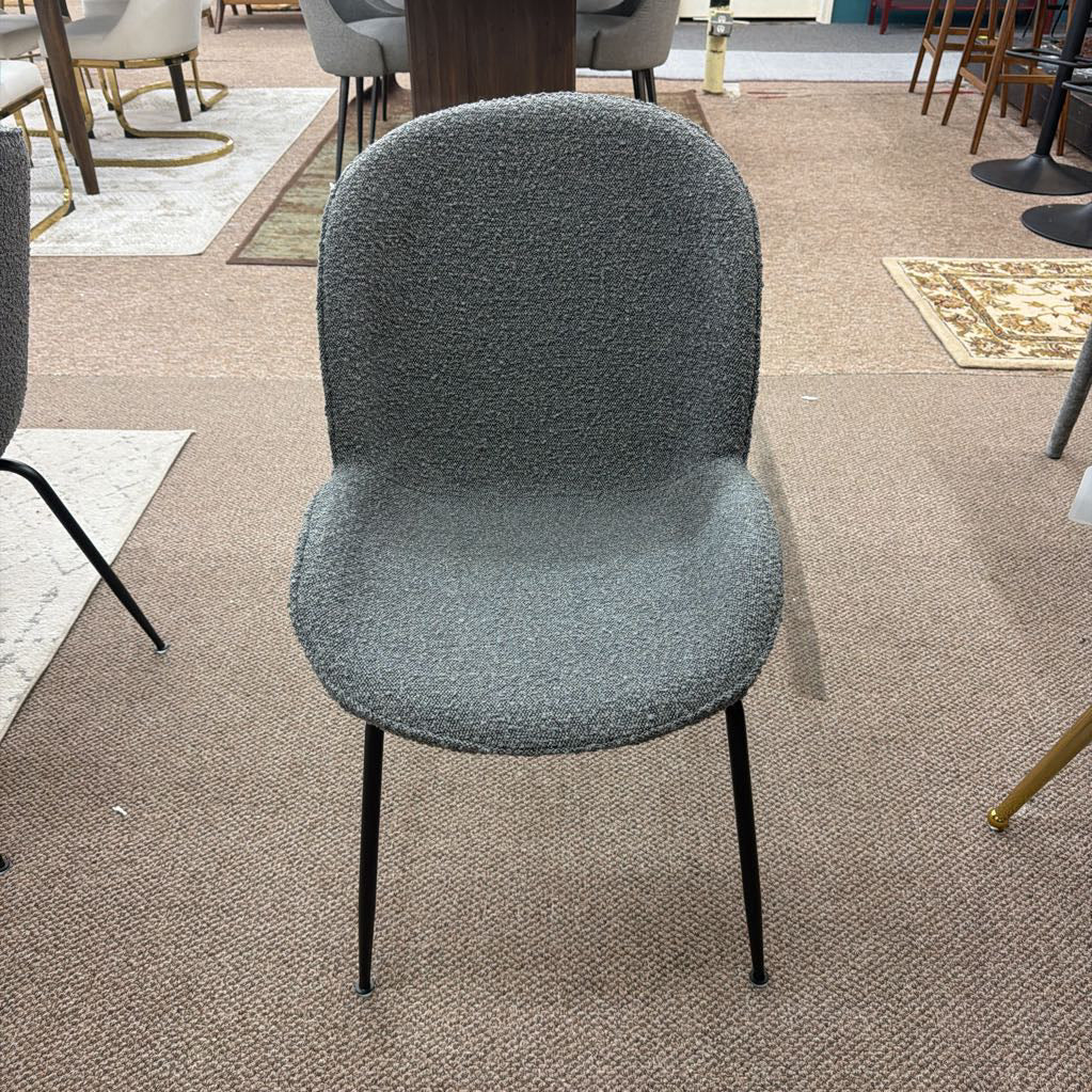 Charcoal Boucle Chair C DINING CHAIRS