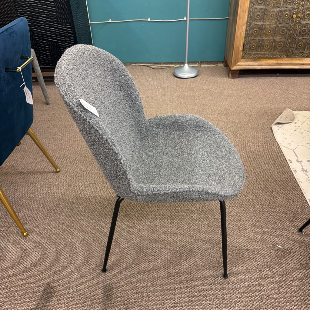 Charcoal Boucle Chair C DINING CHAIRS