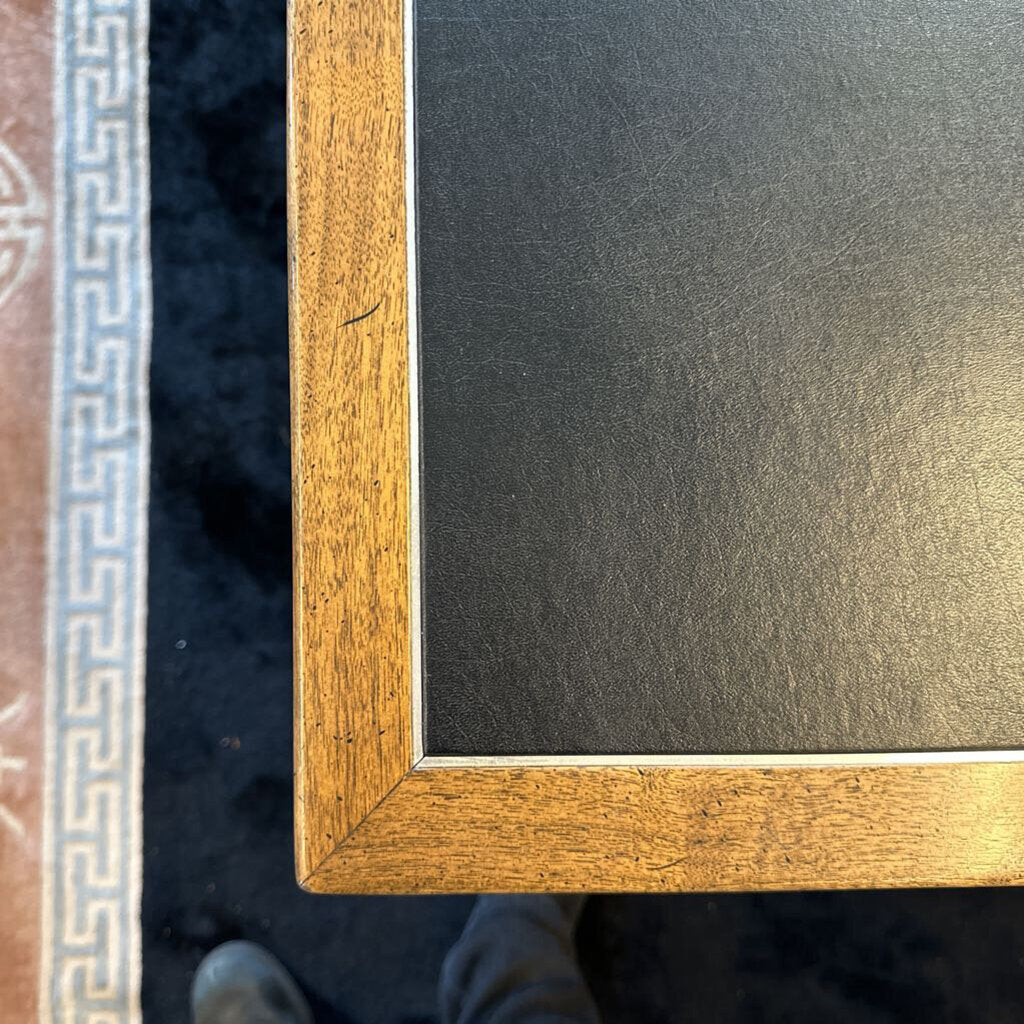 Wooden picture frame with a dark interior