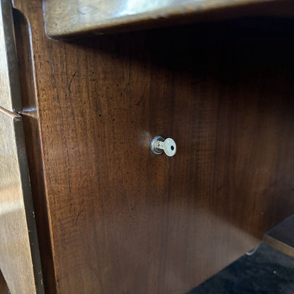 Wooden drawer with a keyhole