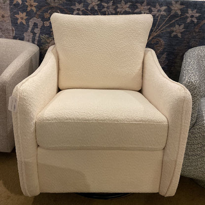 Vanilla Boucle Swivel Glider U ACCENT CHAIRS