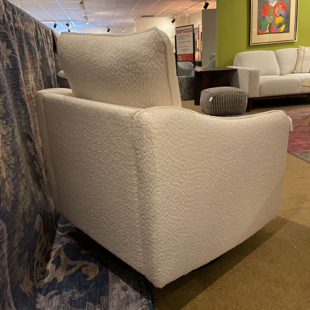 Vanilla Boucle Swivel Glider U ACCENT CHAIRS