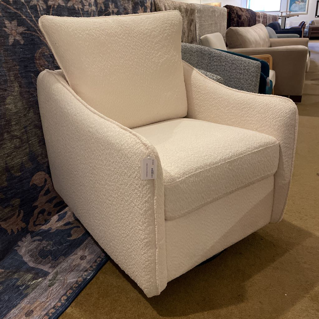 Vanilla Boucle Swivel Glider U ACCENT CHAIRS