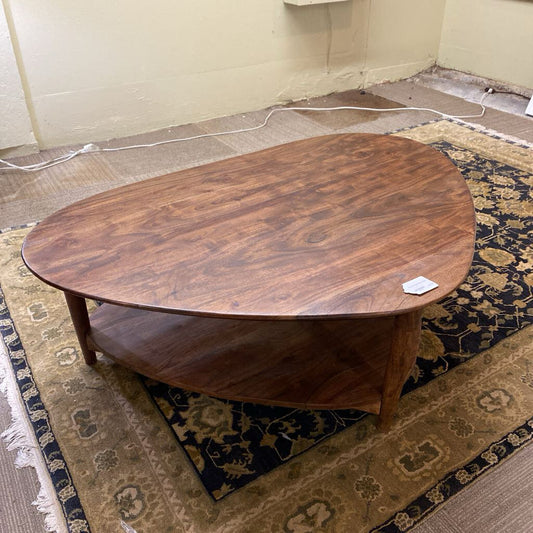 Mod 2-tier Walnut Coffee Table