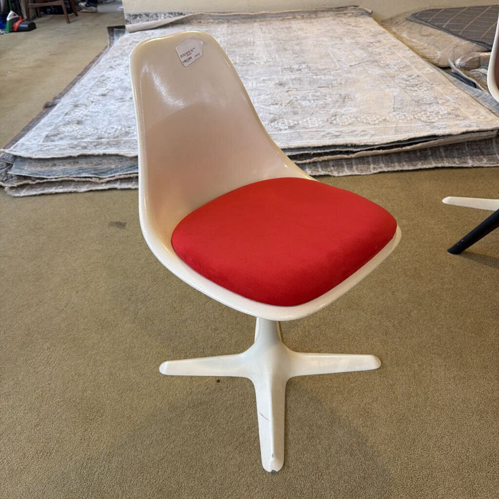1960 Burke Saarinen Style Red Seat Chair SET OF 4