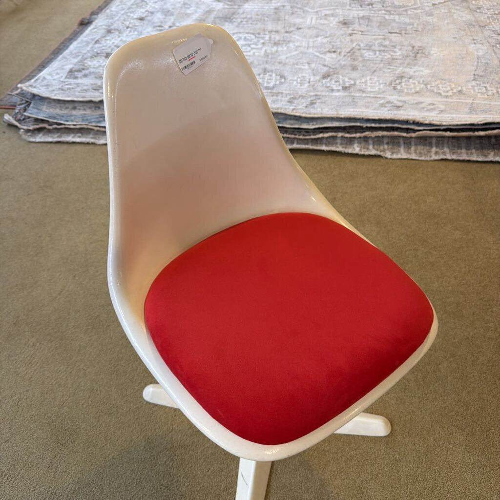 1960 Burke Saarinen Style Red Seat Chair SET OF 4