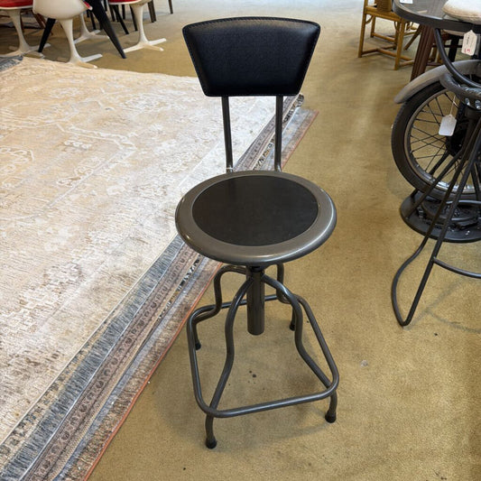 Grey Vintage Industrial Office Stool